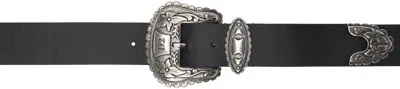 Dsquared2 Black Vintage Buckle Belt In Black+vintage Pallad