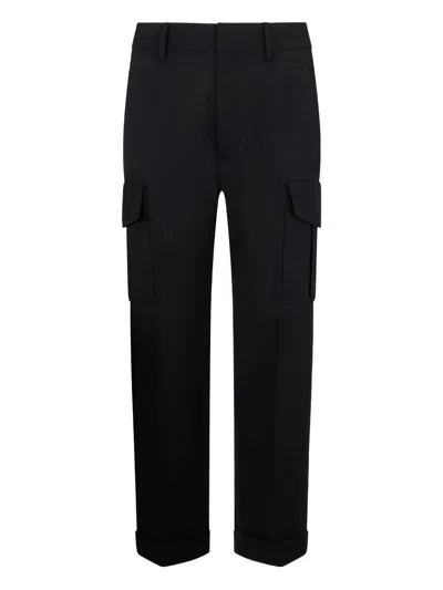 Dsquared2 Black Virgin Wool Elastane Pants