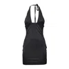 Dsquared2 Black Viscose Jersey Dress With Neckline In Black