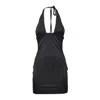 Dsquared2 Black Viscose Jersey Dress With Neckline