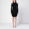 Dsquared2 Halter Neck Cut-out Sleeveless Knee-length Dress In Black