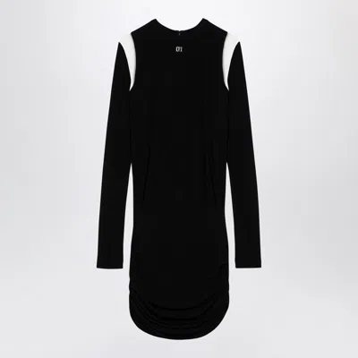 Dsquared2 Black Viscose Mini Dress With Cut-out Women