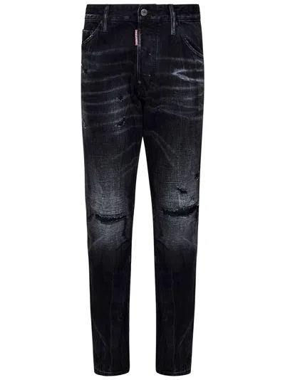 Dsquared2 Roadie Distressed-finish Jeans In Black
