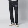 Dsquared2 Black Washed-effect Distressed Jeans In Blue