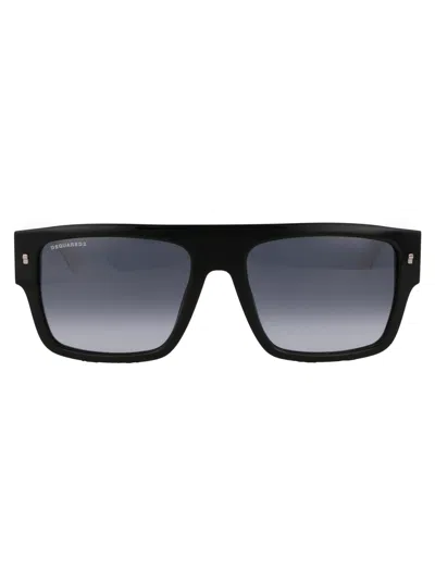 DSQUARED2 DSQUARED2 BLACK WHITE ACETATE SUNGLASSES