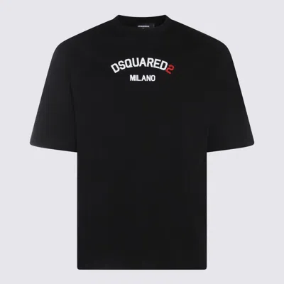 Dsquared2 Black, White And Red Cotton T-shirt