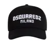 Dsquared2 Distressed Logo Cap With Adjustable Strap In Black