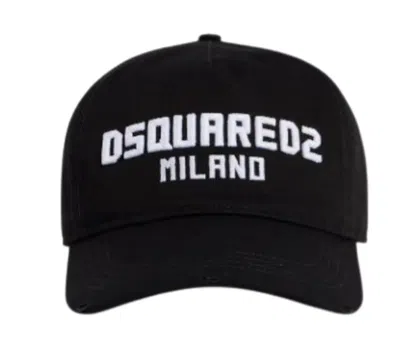 DSQUARED2 DSQUARED2 BLACK WHITE COTTON HAT