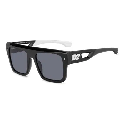Dsquared2 Black Whte Polyamide Inj-gril. Sunglasses