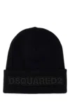 Dsquared2 Dsquared Black Wool Beanie Hat In M084