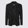 Dsquared2 Black Wool Blazer In Black