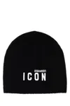 Dsquared2 Dsquared Women Black Wool Blend Beanie Hat