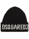 Dsquared2 Black Wool Knitted Hat