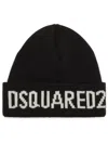 Dsquared2 Black Wool Knitted Hat