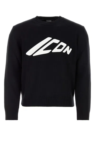 DSQUARED2 BLACK WOOL SWEATER