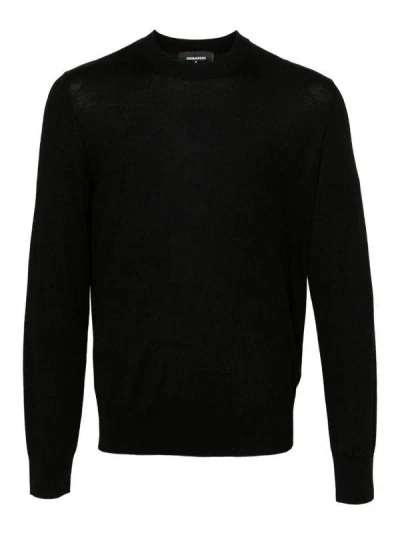 DSQUARED2 DSQUARED2 BLACK WOOL SWEATER