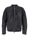 Dsquared2 Black Zip Up Bomber Jacket In Black
