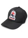 Dsquared2 Invicta Logo Patch Nylon Cap In Black
