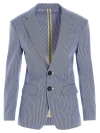Dsquared2 Micro Checked Dean Over Blazer In Blue In Blue