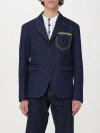 Dsquared2 Single-breasted Denim Blazer In Blue