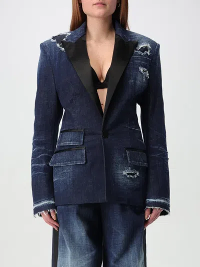 DSQUARED2 BLAZER DSQUARED2 WOMAN COLOR BLUE,G46270009