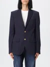 Dsquared2 Wool Blazer With Button Cuffs And Chest Pocket In Blue