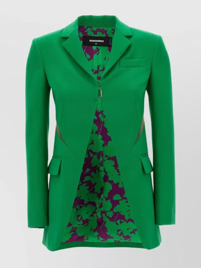 DSQUARED2 BLAZER JACKET FEATURING TULLE INSERT