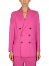 Dsquared2 Peak-lapel Double-breasted Blazer In Fuchsia