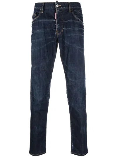 Dsquared2 Bleach-effect Skinny Jeans In Multicolor