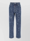 DSQUARED2 BLEACHED DISTRESSED DENIM BOSTON TROUSERS