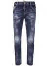 Dsquared2 Bleached-effect Skinny Jeans In Blue