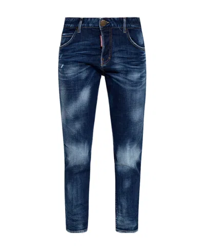 Dsquared2 Bleached-effect Skinny Jeans In Blue
