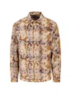 Dsquared2 'bleached Sparkly Check' Shirt In Brown
