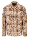Dsquared2 Bleached Sparkly Check Shirt In Brown