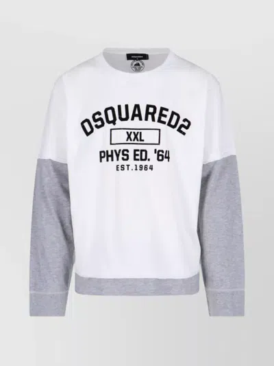 Dsquared2 Block Design Crew Neck Graphic Print In White