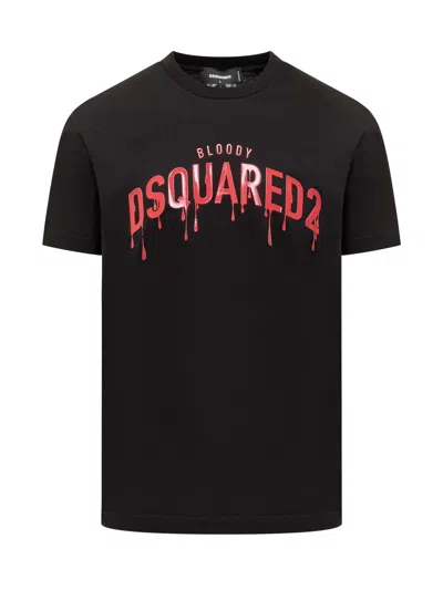 Dsquared2 Cool Fit Bloody Logo T-shirt In Black