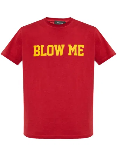 Dsquared2 Blow Me T-shirt In Red
