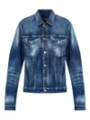 Dsquared2 Long Sleeve Denim Jacket In Blue