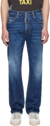 Dsquared2 Mens Vy Blue 642 Regular-fit Tapered-leg Jeans In 470 Navy Blue