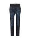 Dsquared2 Distressed Skinny-cut Jeans In Blue