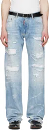 Dsquared2 Belt Loop Jeans In Blue