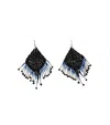 Dsquared2 Blue Beaded Earrings In Multi