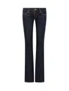 Dsquared2 Blue Bootcut Mid Rise Jeans In Blue