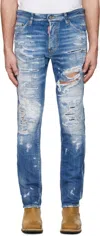 Dsquared2 Blue Cool Guy Jeans In 470 Navy Blue