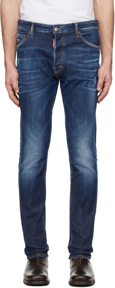 Dsquared2 Blue Cool Guy Jeans In 470 Navy Blue