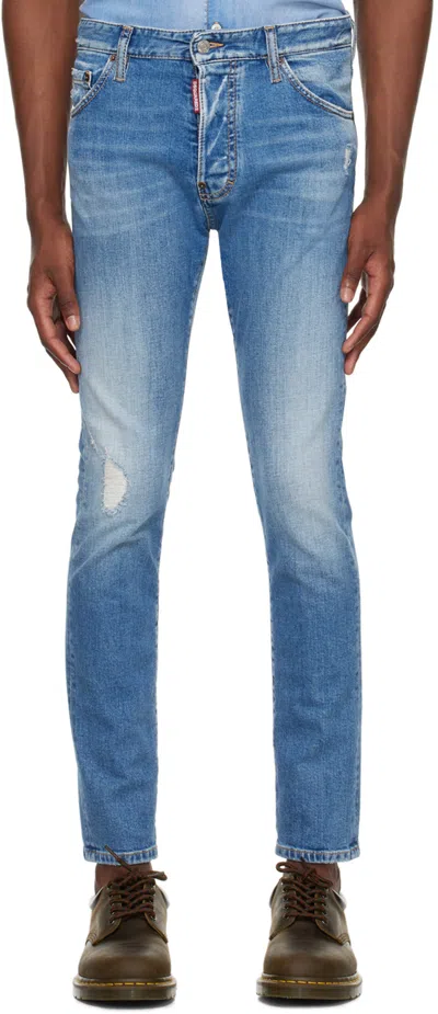 Dsquared2 Blue Cool Guy Jeans In 470 Navy Blue