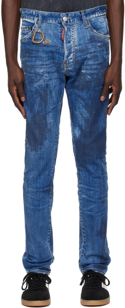 Dsquared2 Blue Cool Guy Jeans In 470 Navy Blue
