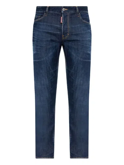 DSQUARED2 DSQUARED2 BLUE COTTON BLEND JEANS