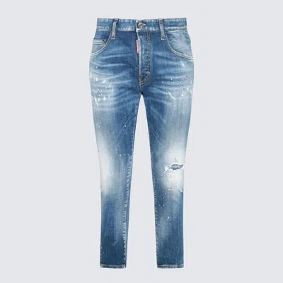 Dsquared2 'skater' Blue Cotton Denim Jeans