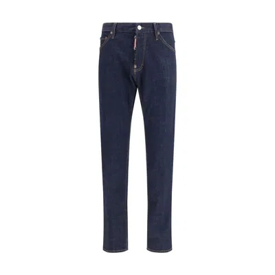 Dsquared2 Straight-leg Cotton Denim Jeans With Logo Detail In Animal Print